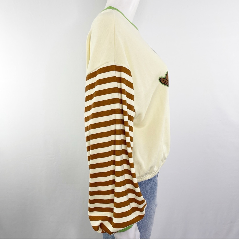 Disney Parks Sweater Chip & Dale Yellow Striped Long Sleeve Crew Neck Size L - Picture 6 of 10